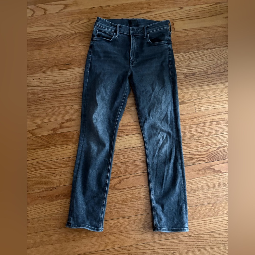 MOTHER The Rascal Skimp Jeans in Dark Gray